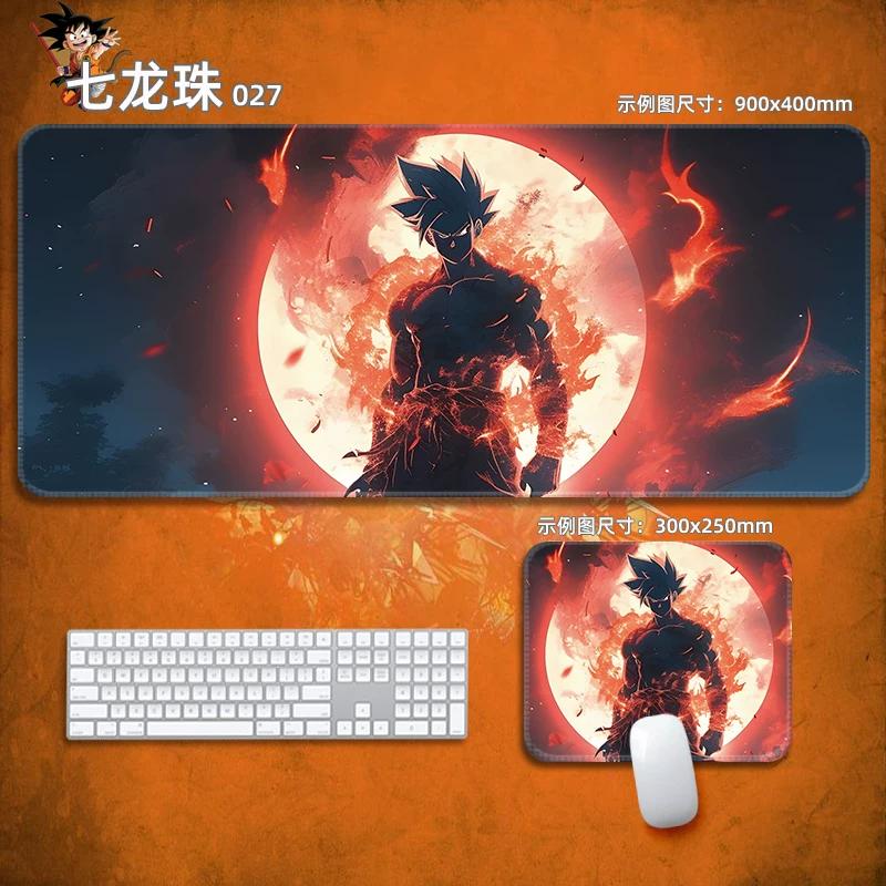 Anime Mauspads Drachenball Leder-Mauspad Nachhaltig Kleiner Junge Handgelenkstütze Tastaturunterlage Tischmatte Son Goku Animation Dekorative Tischdecke