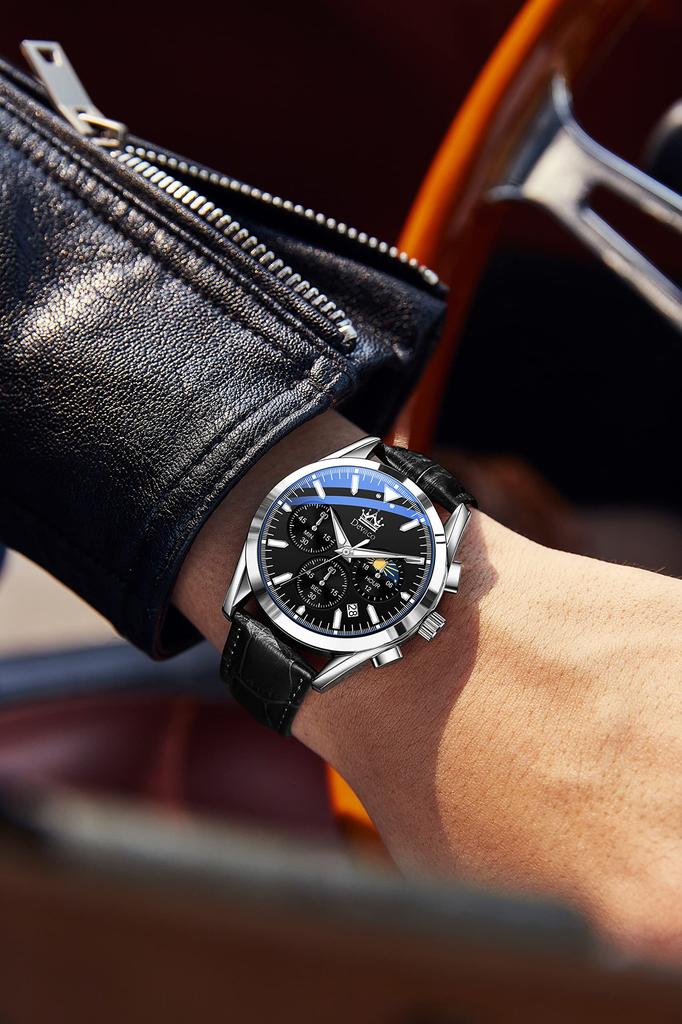 Herrenarmbanduhr, Herren-Businessuhr, Armbanduhr, Lederband, Herrenmode, wasserdicht, Kalenderanzeige, leuchtende Herrenuhr, bestes Männergeschenk