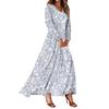 Women's Summer Dresses Casual Long Sleeve Maxi Dresses Cute Floral Maxi Dresses Wedding Guest Dresses Flowing Dresses