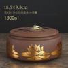 Creative Gold Plated Stripes Floral Ceramic Tea Jar Home Large Capacity Tea Sealed Storage Box Household Food Jar Container Home