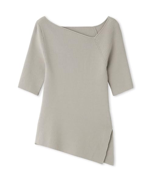 FRAY Asymmetrical Rib Knit FWNT242090 BEG I.D. Décolleté Women's