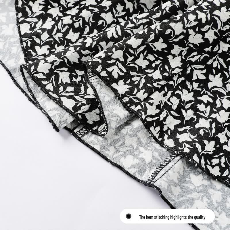 FivePlus Draped Floral A-Line Mini Skirt