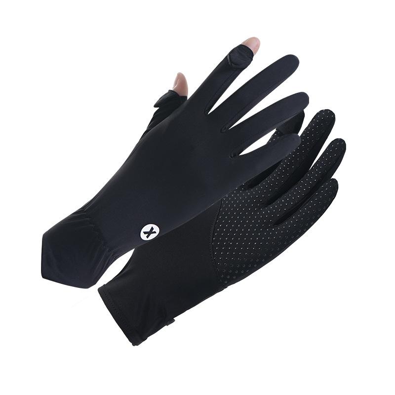 Sun Protection Gloves UV Resistant Women's Ice Silk Outdoor Sports Cycling High Elasticity Thin Extended