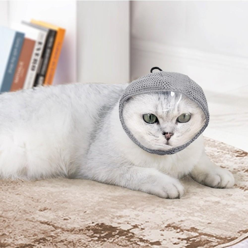 Clear Window Cat Muzzle Breathable Mesh Grooming Muzzle New Anti-Bite Muzzle Grooming Use