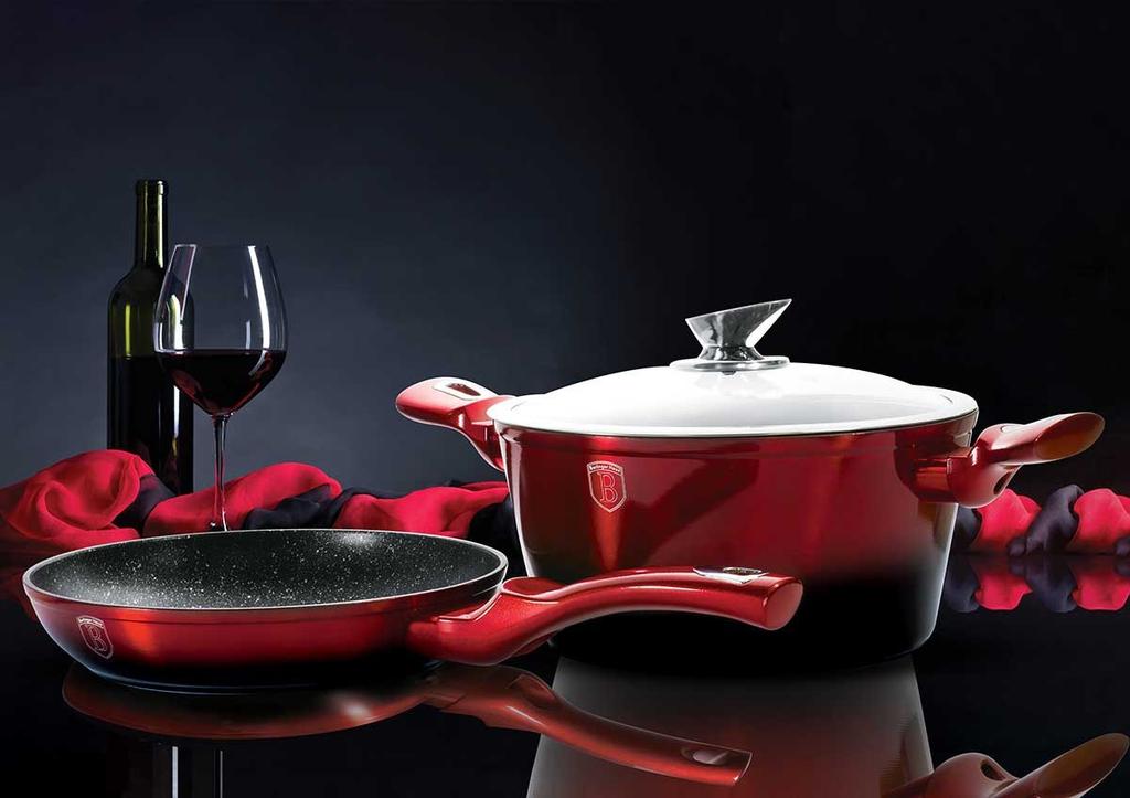 Berlinger Haus Black Burgundy Pots Line 15 Ele Bh-1632