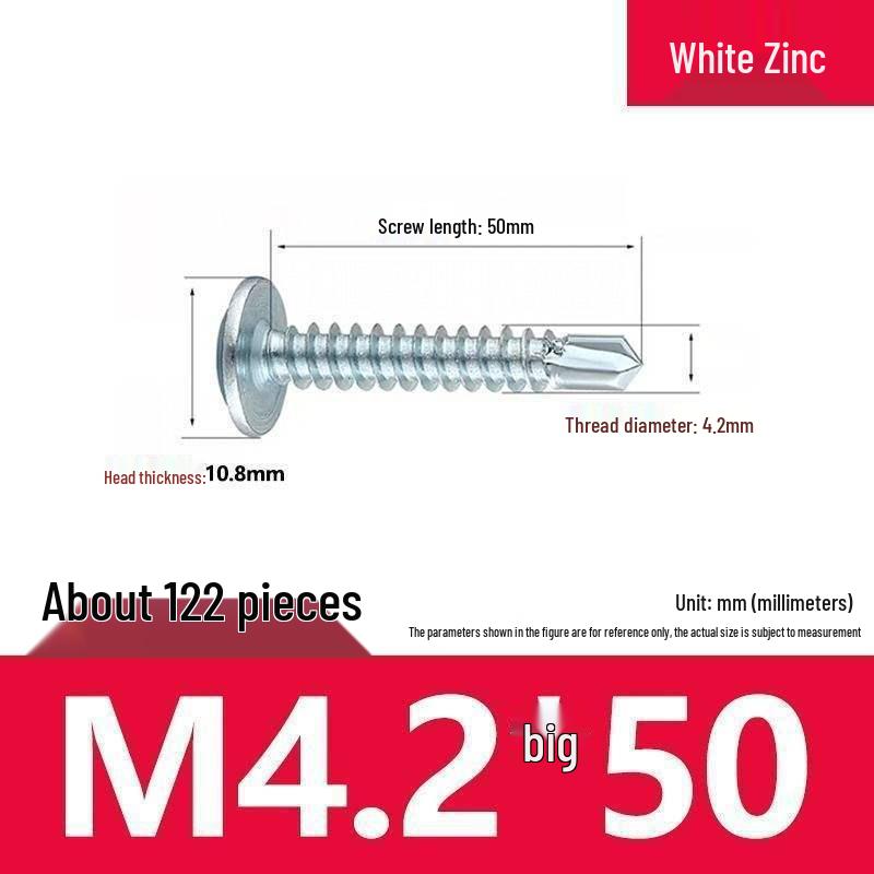 Phillips Head Self-Tapping Drill Tail Metal Screw for Color Steel Tile