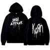 Korn Music Concert Rock Band WORLD TOUR Sweater Men's Female Vintage Metal Gothic Unisex Clothing Streetwear Hooded Top