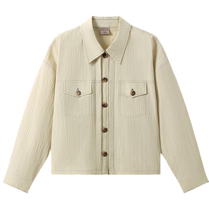 TonLion Women's Cropped Lapel Jacket