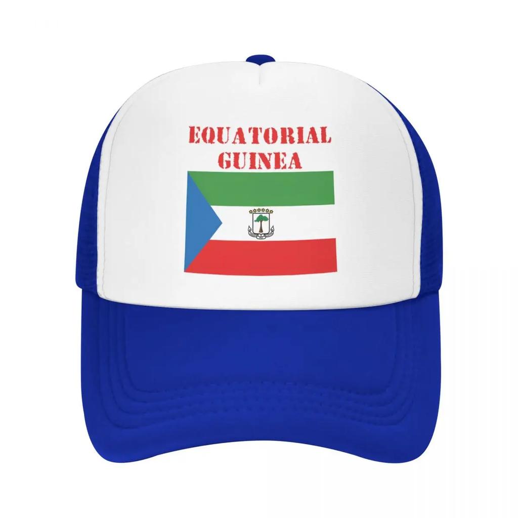 Custom Equatorial Guinea Flag Baseball Cap Unisex Women Personalized Breathable Trucker Hat Streetwear Snapback Dad Hats