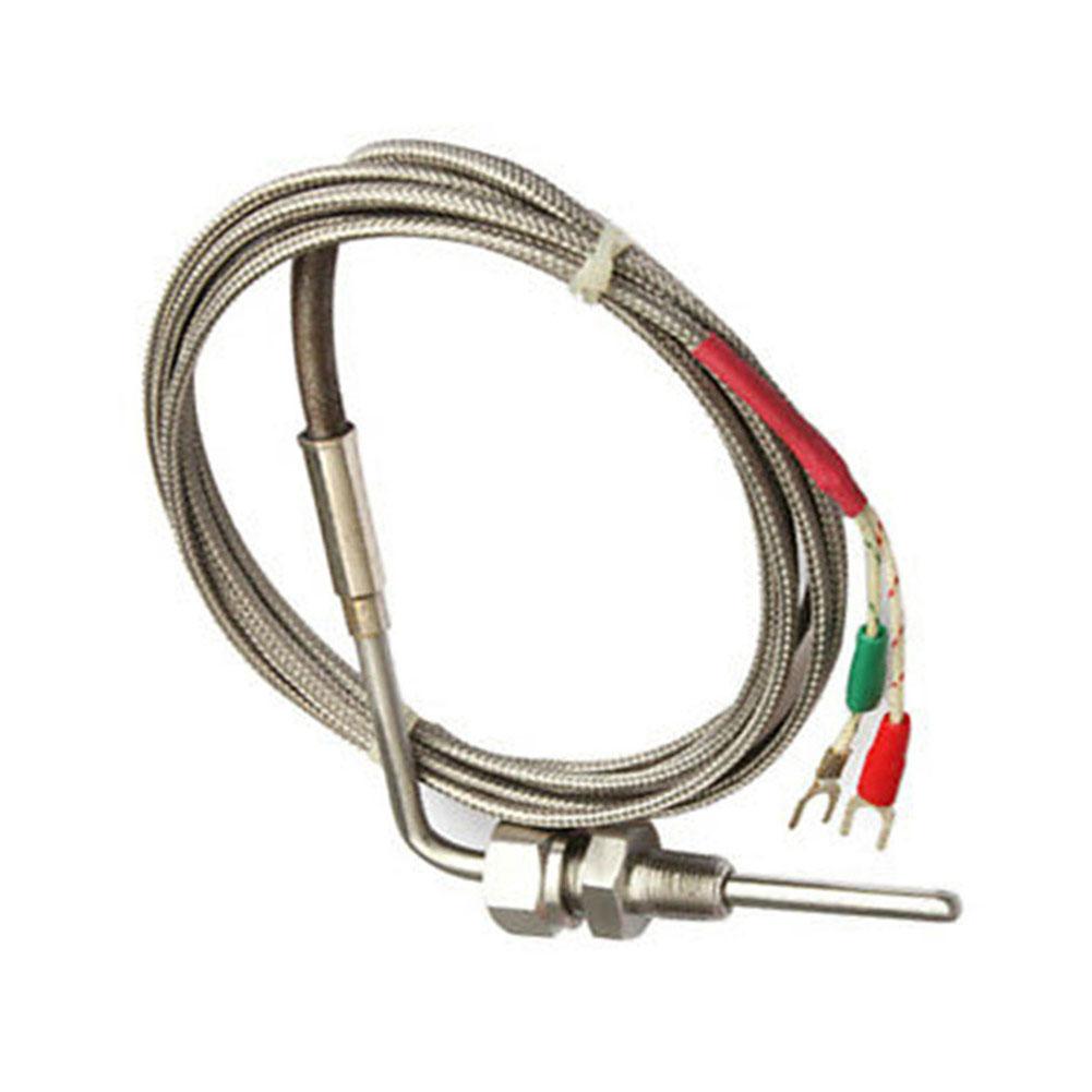 EGT K Type Thermocouple Temperature Sensor Probe For Temperature Controller Stainless Steel 1/8" NPT Thread 1200°C 2m Cable