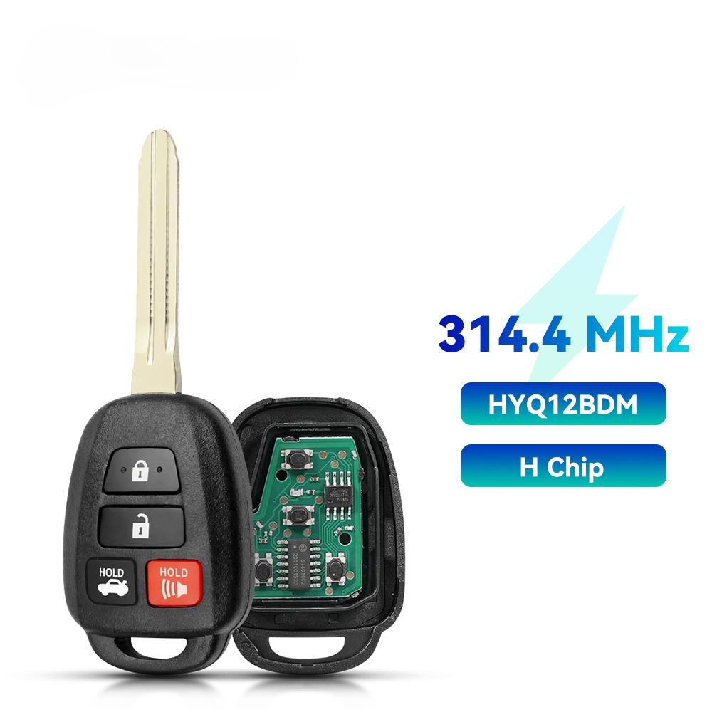 

3/4 кнопки HYQ12BDM/HYQ12BEL 314.4Mhz G/H чип дистанционный ключ-брелок для автомобиля Toyota Camry Corolla Prius C RAV4 2013-2019 4 Buttons + H Clip