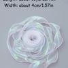 Iriserande Organzaband Skirt Genomskinligt Brett Hantverk Dekorativt Band för Blommor Blomsterbuketter Kransar Bröllop Födelsedagsfest Jul