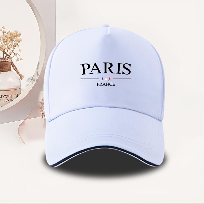 Paris France Eiffel Tower Print Baseball Cap Unisex Polyester Outdoor Casual Duckbill Hat