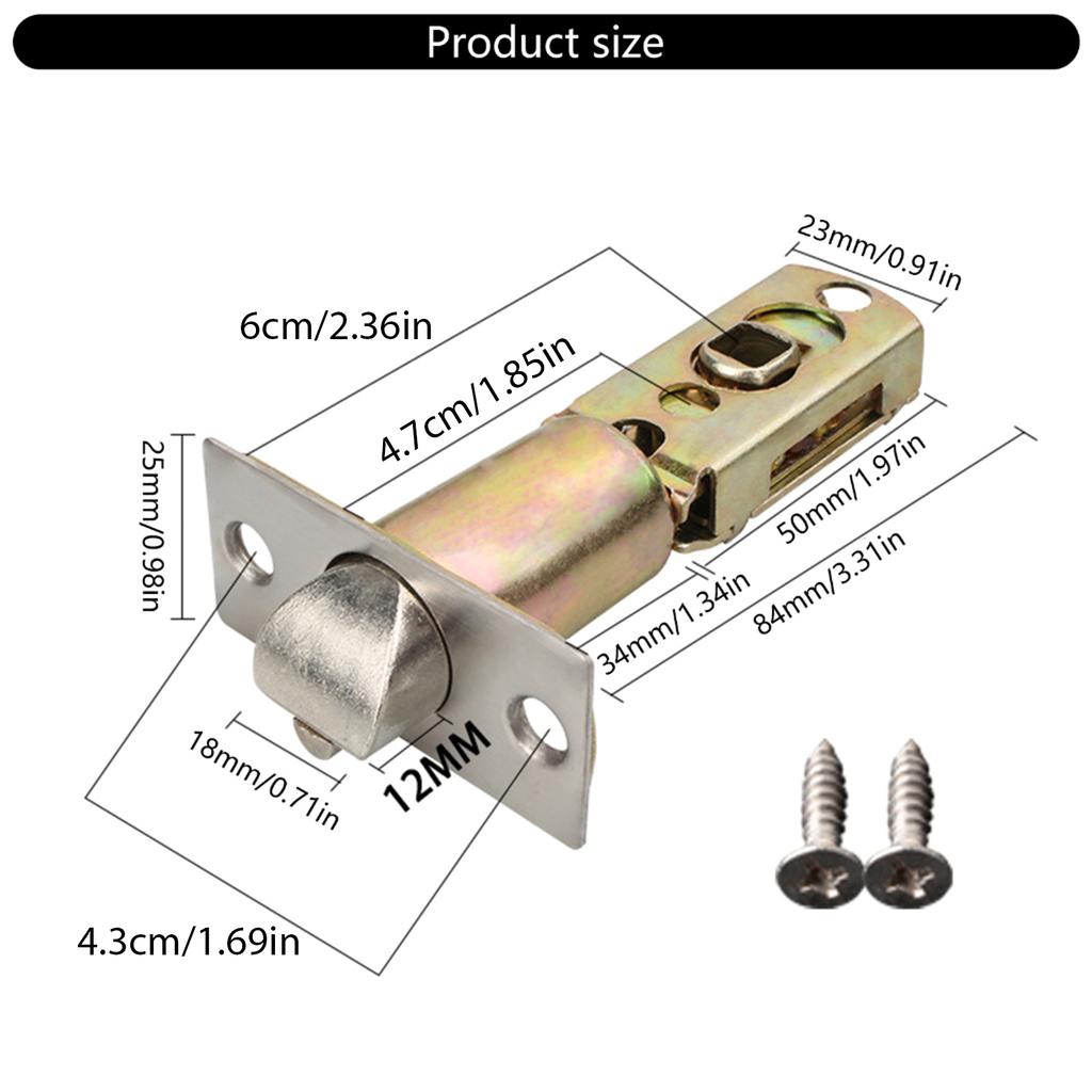 Adjustable Door Latches 60/70mm for Levers and Internal Door Handles with Turning Designs Lock Replacement Parts