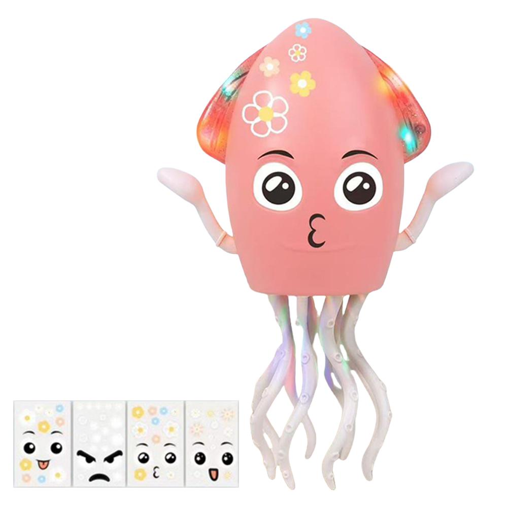 Танцующий осьминог Игрушка Электрический Умный Исследователь Щупалец Автоматический Магический Ползающий Танцующий Кальмар Датчик Препятствий Игрушка Подарок Для Детей розовый