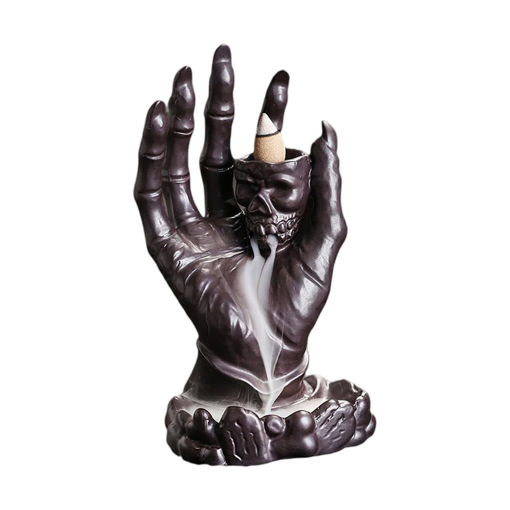 Halloween Creative European Ghosts Hand Skulls Reverse  Incense Burner