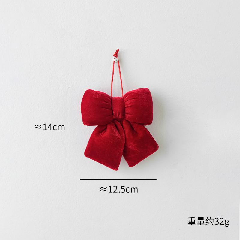 Large Red Velvet Bow Christmas Tree Hanging Pendants  Christmas Party Decoration New Year Holiday Home DIY Ornaments