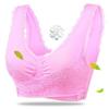 Front Cross Side Buckle Lace Gathered Wireless Sports Bra For Women Yoga Running Fitness