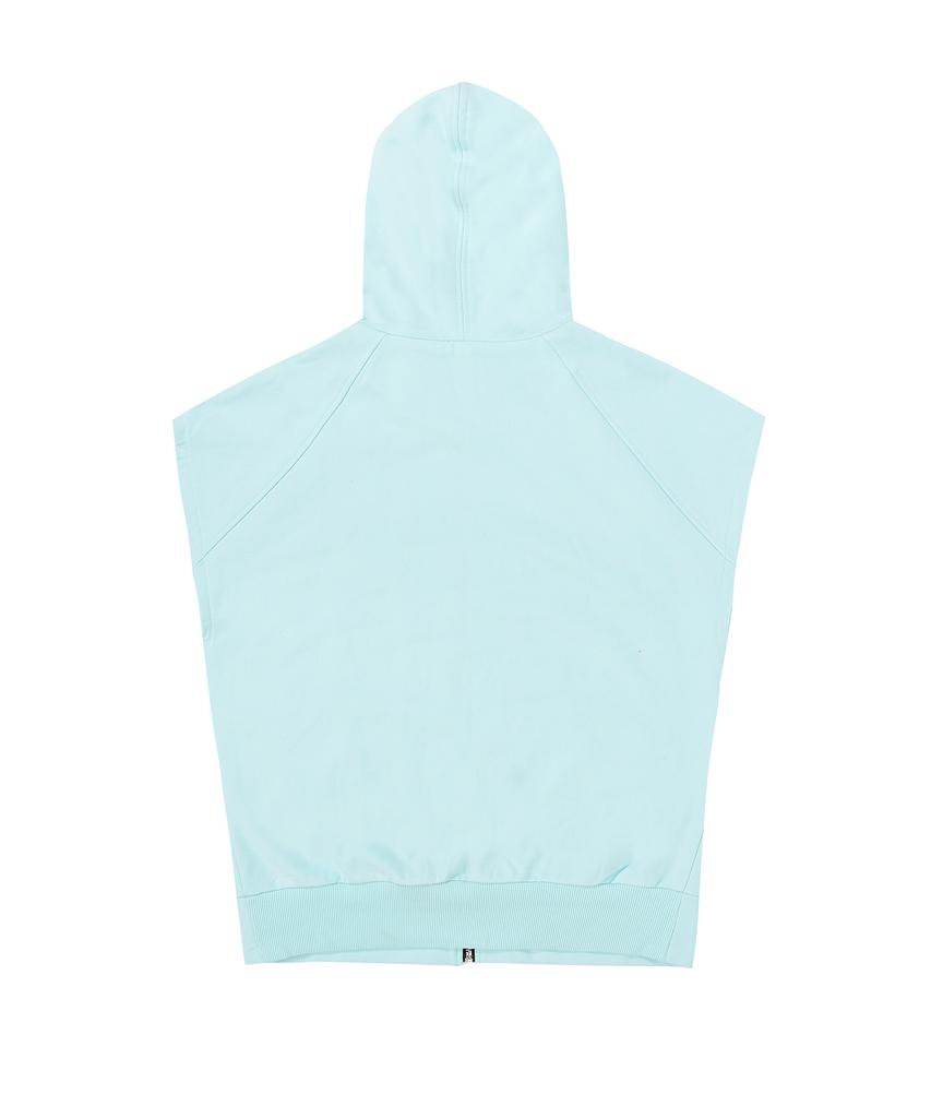 Wardog Peekaboo Sleeveless Zip-Up Hoodie Mint