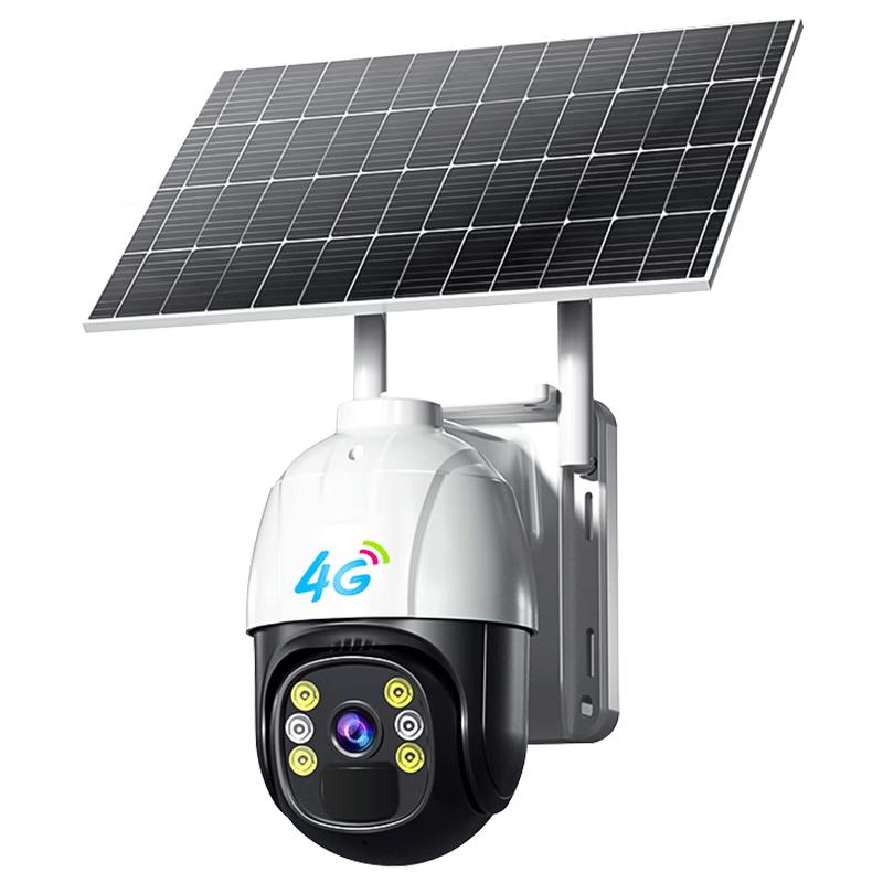 Haoqu 4G Solar Outdoor PTZ Surveillance Camera with Night Vision CN Plug (adapter Included)