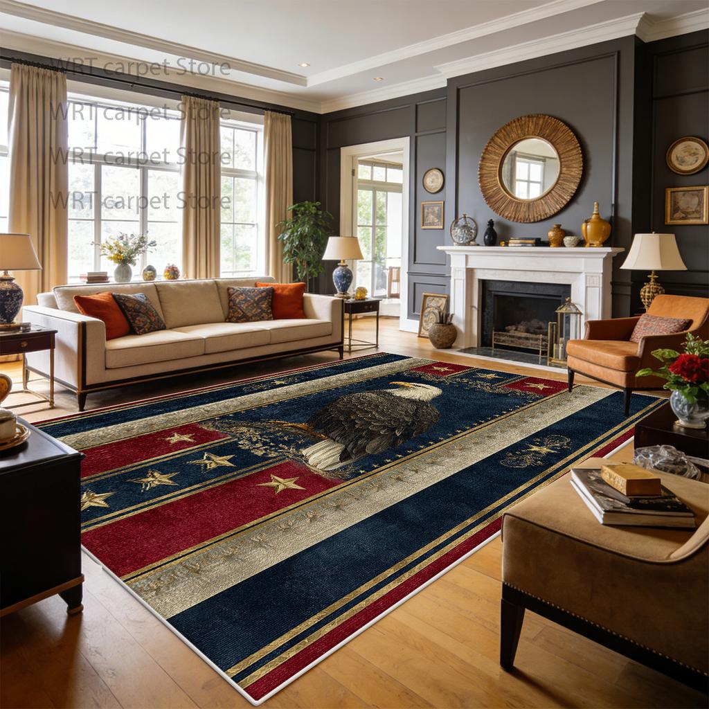 250th American Celebration Large Area Rugs Decoration Home Living Room Sofa Area Carpet Office Lobby Washable Fluffy Floor Mat