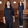 Spring & Autumn Women's Casual Sports Suit: Soft Two-Piece for Moms, Perfect for Jogging, Fitness, Home, & Outdoors