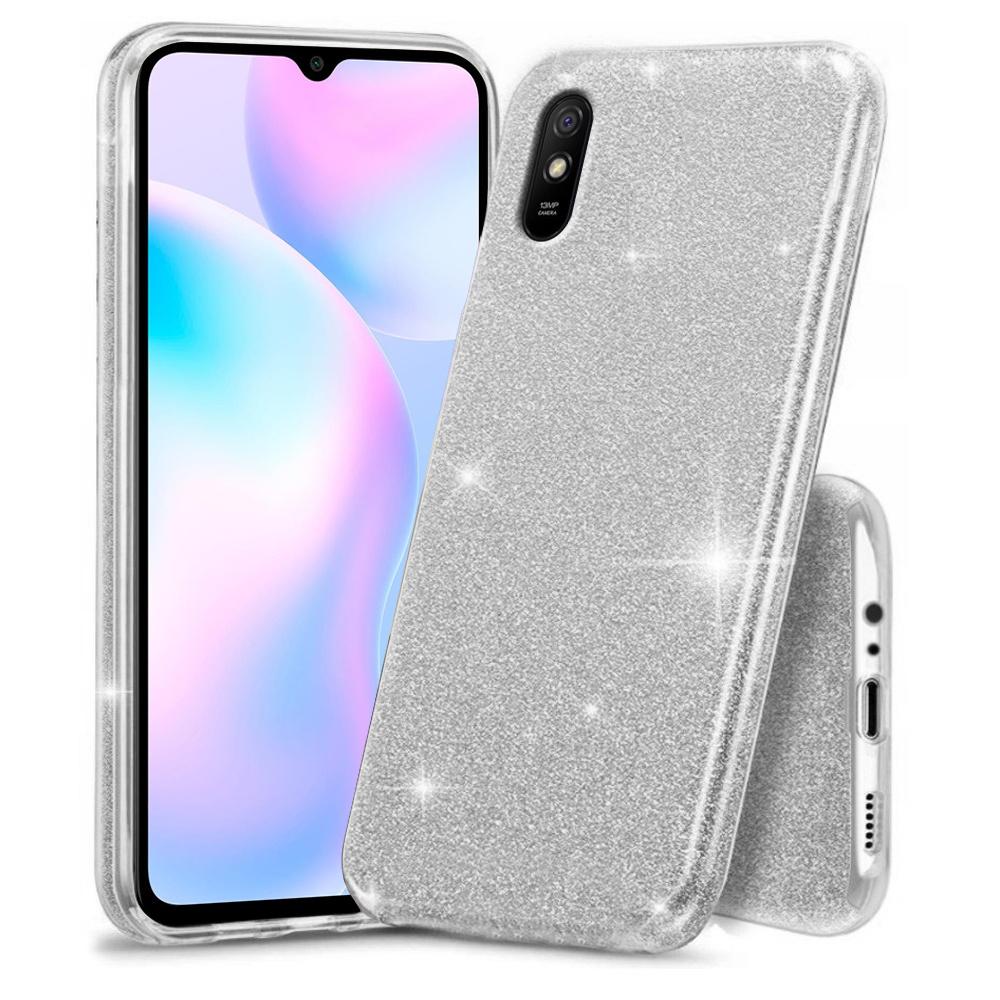 Glitter Case for Xiaomi Redmi 9A, Silver