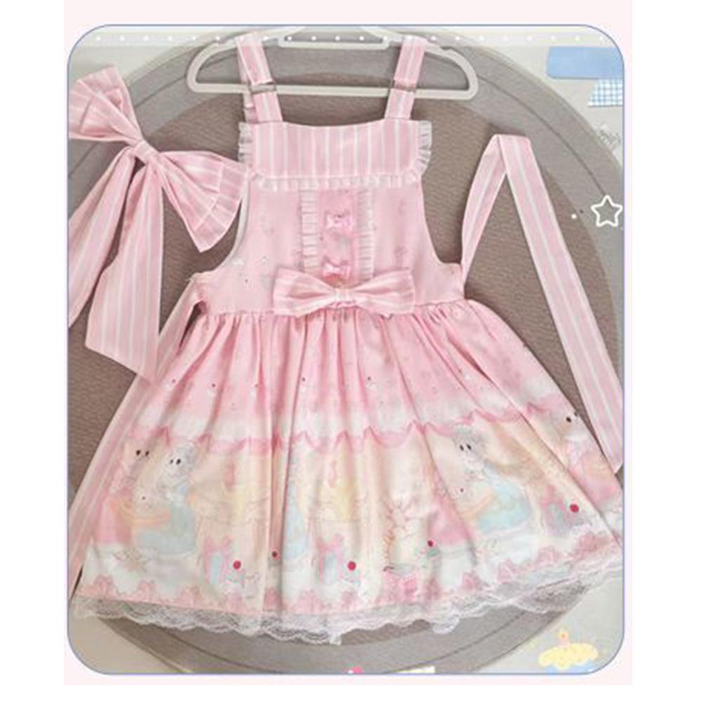 Cat Afternoon Tea Full Lolita Dress Genuine Jsk Strap Lolita Dress Loli  Vestidos Elegantes Para Mujer
