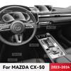 Transparent TPU For MAZDA CX-50 2024 Car Center Console Media Dashboard Navigation Anti-scratch Protector Interior Film