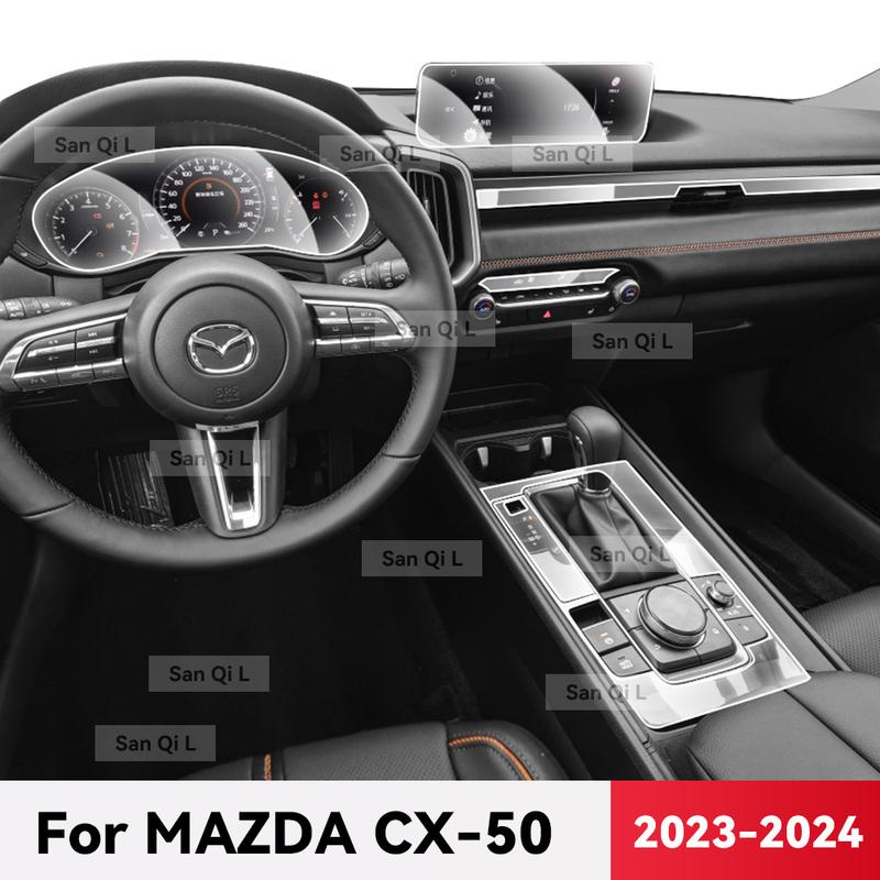 Transparent TPU For MAZDA CX-50 2024 Car Center Console Media Dashboard Navigation Anti-scratch Protector Interior Film