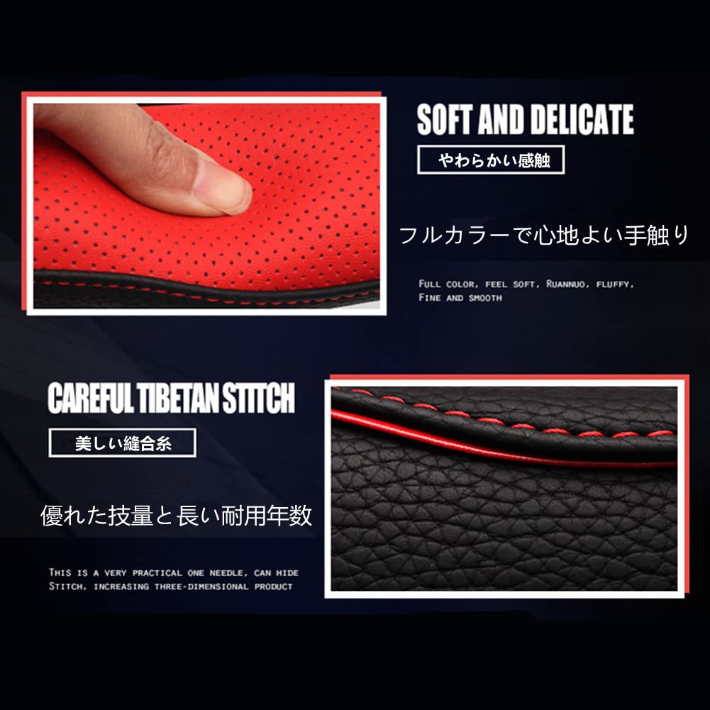 TATACLEA Steering Wheel Cover, For Light Vehicles, Passenger Cars, Genuine Leather, O-type, Steering Cover
