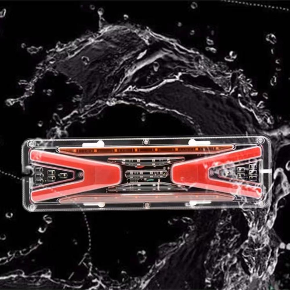 2PCS Truck Tail Light 12-24V Flowing Turn Signals Lamp Trailer Rear TailLight Car Trailer Caravan Running LED Brake Light