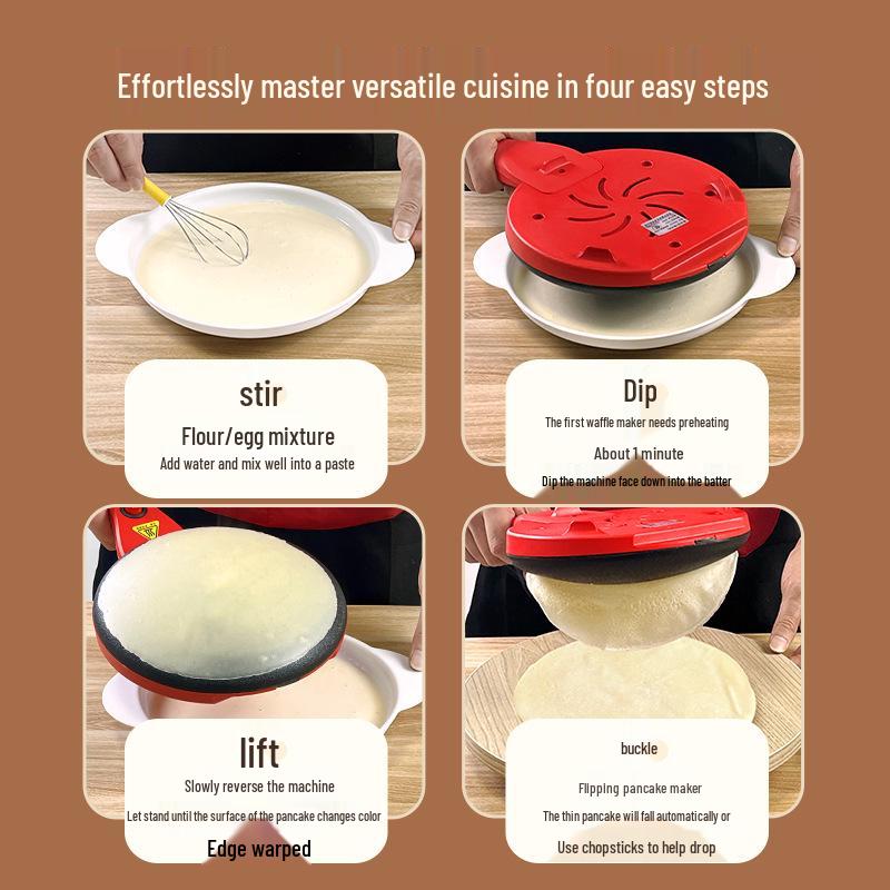 Electric Griddle: Crepe Maker & Spring Roll Skin Pancake Machine