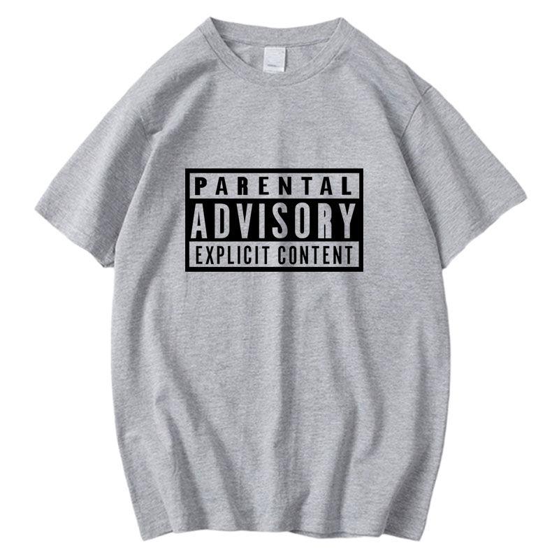 Summer Rock RAP Parental Advisory Label Parental Men's and Women's T-Shirts Printed Men's and Women's Summer Clothing T-Shirts