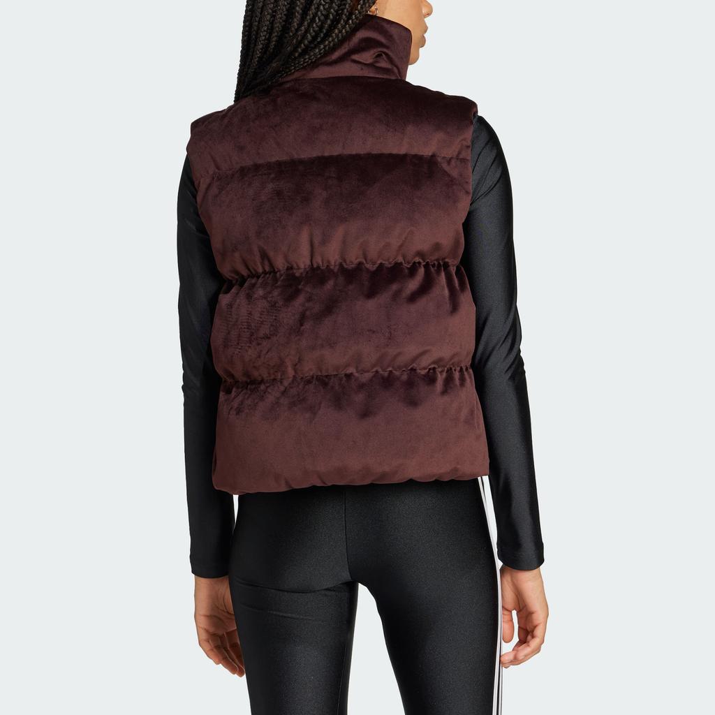 Adidas Originals Regen FW24 Velvet Down Vest Women Vests Dark-Gray Brown IW8388