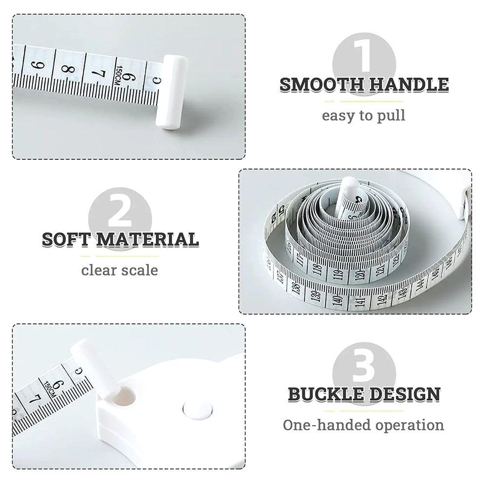 Body Fat Caliper And Waist Measurement Tape Set - Handheld Fat Caliper And Tape Combination, Portable Fitness Measuring Tool