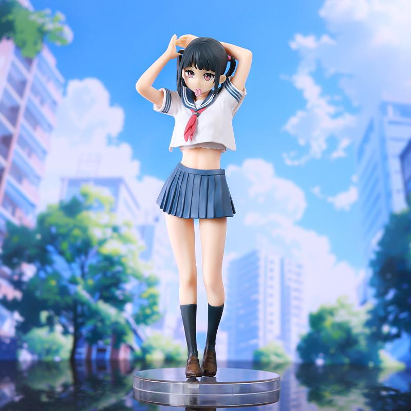 Premium Sailor Suit Girl Figurine: Handmade Gift Ornament