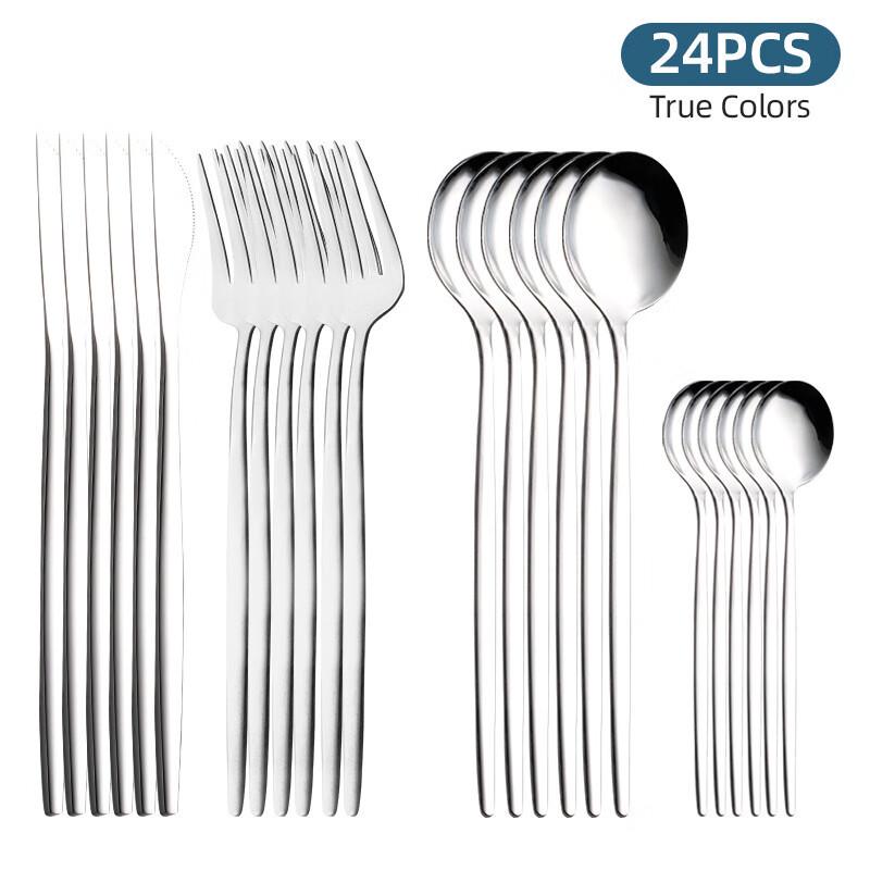 

Zhi Shi Stainless Steel 24-Piece Cutlery Set
