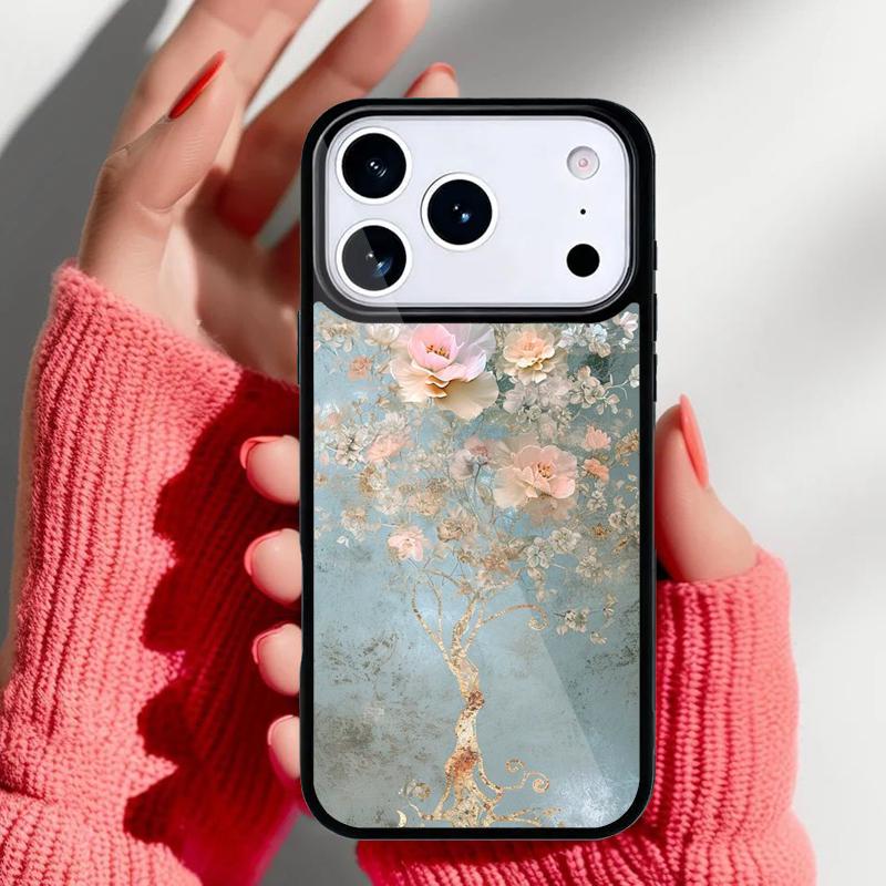 Oil Painting Boho Flower Art Phone Case for iPhone 17 Air 16e 15 14 13 Pro Max Back Cover for 12 11 Pro Coque