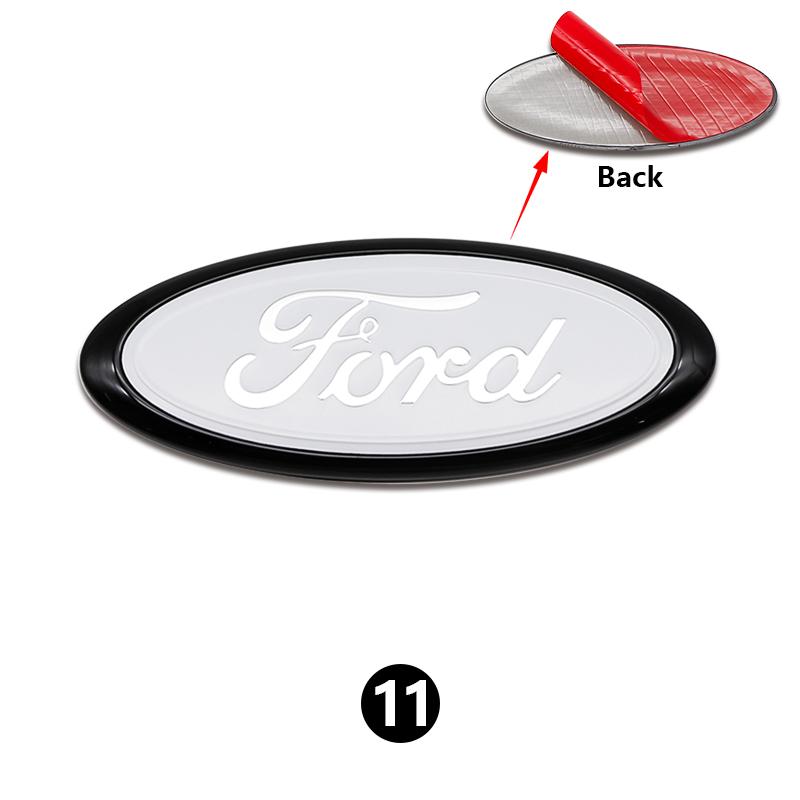 

ABS Car Front Grille Rear Trunk Logo Emblem Stickers For Ford Focus Edge Mondeo Ecosport Fusion Ranger Fiesta Kuga Accessories 11.5x4.5cm