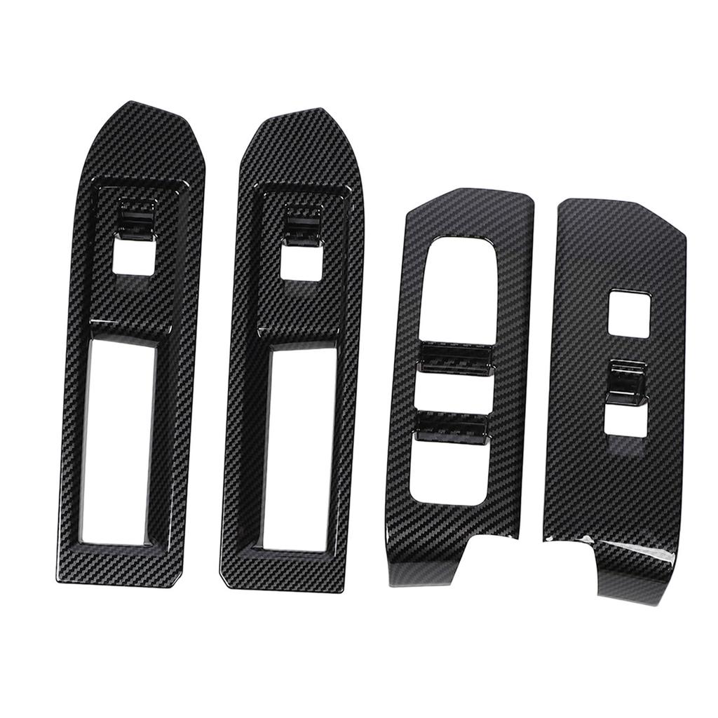 4pcs Window Switch Panel Cover Trim Carbon Fiber Style Interior Decoration Window Control Panel Trim for Tacoma 2024