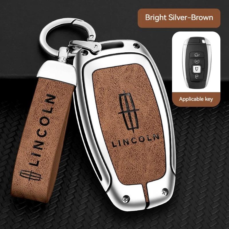 Car Key Case Cover Shell Bag Auto for Lincoln Continental MKC MKZ MKX Navigator Z Nautilus Aviator Corsair 2017 2018 2019 2022 UU111