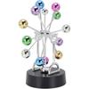 Perpetual Motion, Desk Ornaments Accessories, Battery Powred Science Device Revolving Ball for Desk Decorations