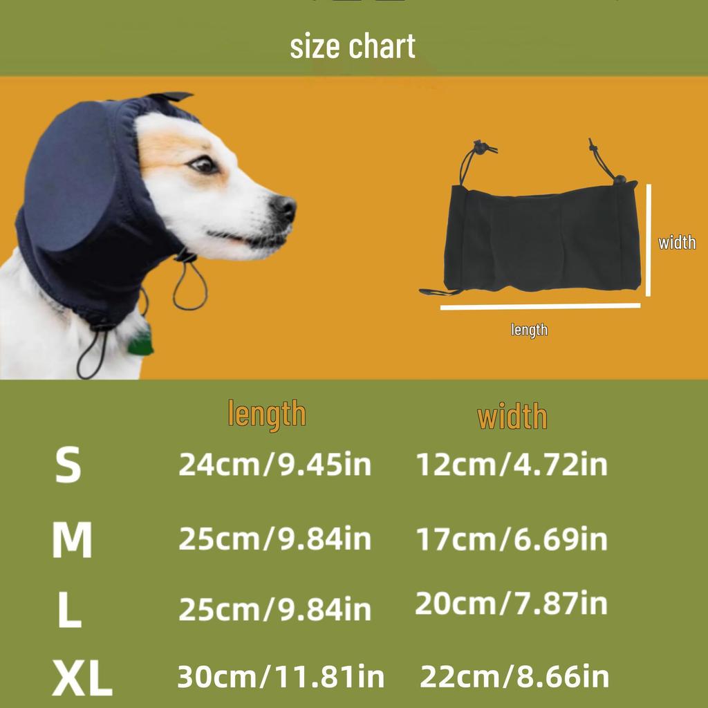 Dog Noise-Cancelling Anti-Startle Ear Muffs for Fireworks & Thunder Protection