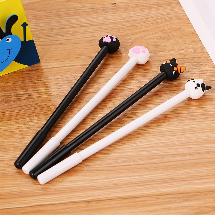 Cute Cartoon Cat Neutral Pen - Creative Stationery for Students and Office, Black Ink
