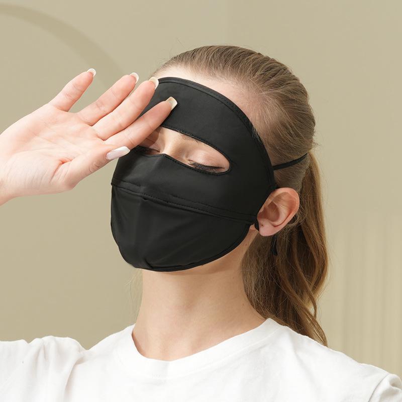 Atmungsaktive UV-Schutz Eisseide Gesichtsmaske für Sommer Radfahren und Autofahren