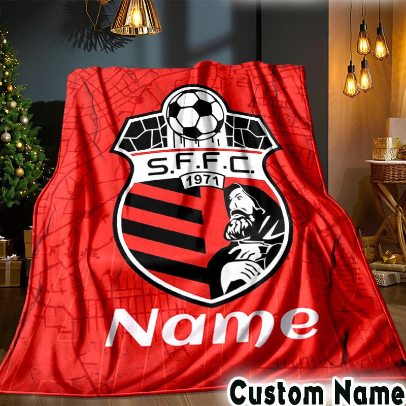 Custom Name Soccer Team Francisco Throws Blanket Flannel Blankets for Couch Bed Gifts for Men Women Picnic blanket Christmas fan gifts