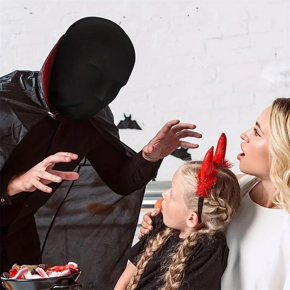 2pcs Black Hood Cosplay Prop Thin Cosplay Head Cover New Cosplay Full Mask