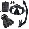 Professional Free Swimming Fins Diving Goggles Snorkel Three-piece Set
