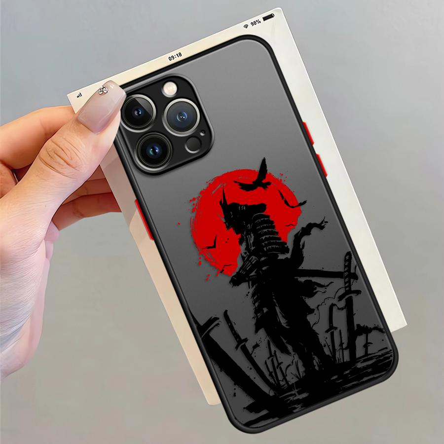 Case for iPhone 17 Pro Max 7 8 SE 12 16 Plus 15 13 Mini XS XR 14 Air 11 Funda Back Phone Cover Japanese Samurai
